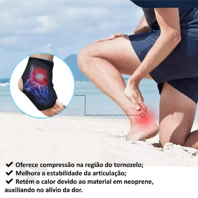 Tornozeleira Ortopédica Em Neoprene Ajustável